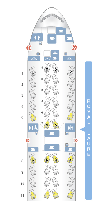 Screen shot from Seatguru.com
