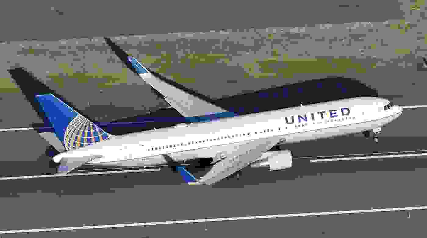 A United Boeing 767-300ER taking off from Newark in October 2017. Photo by Alberto Riva / The Points Guy