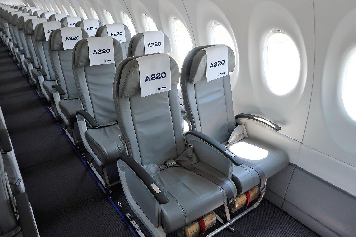 A Look Inside The First Airbus A220 300 The Points Guy a-look-inside-the-first-airbus-a220-300-the-points-guy