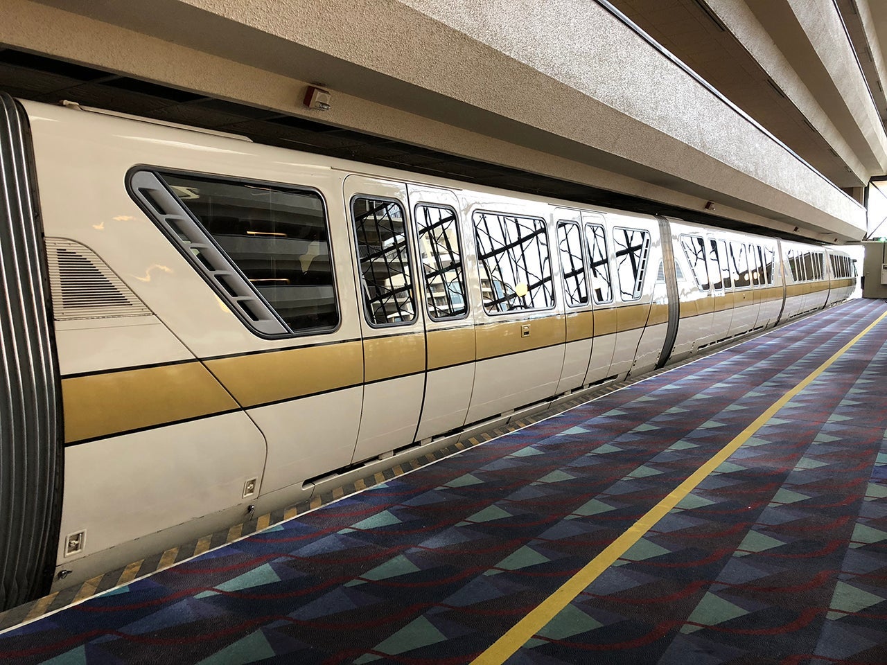 Take the monorail from the Contemporary to the Magic Kingdom