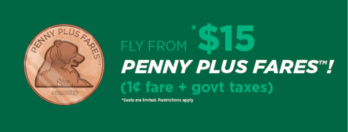 Frontier Airlines $15 sale