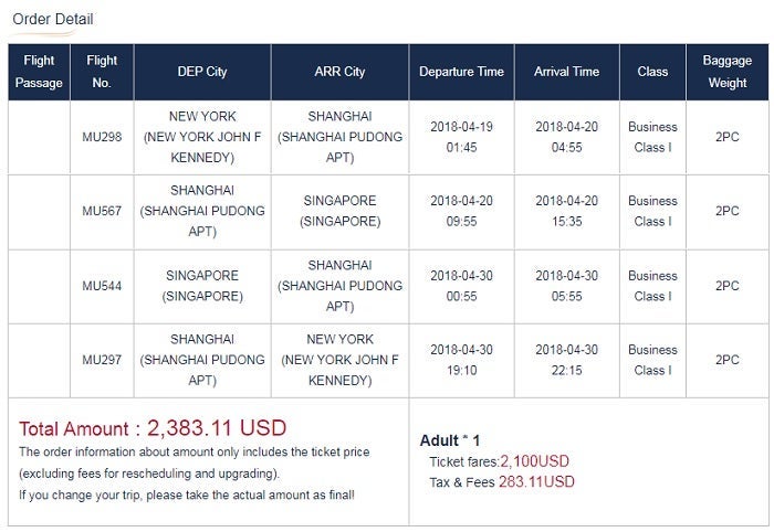 China Eastern can be a cheap way to get to Asia in 1-2-1 business class.