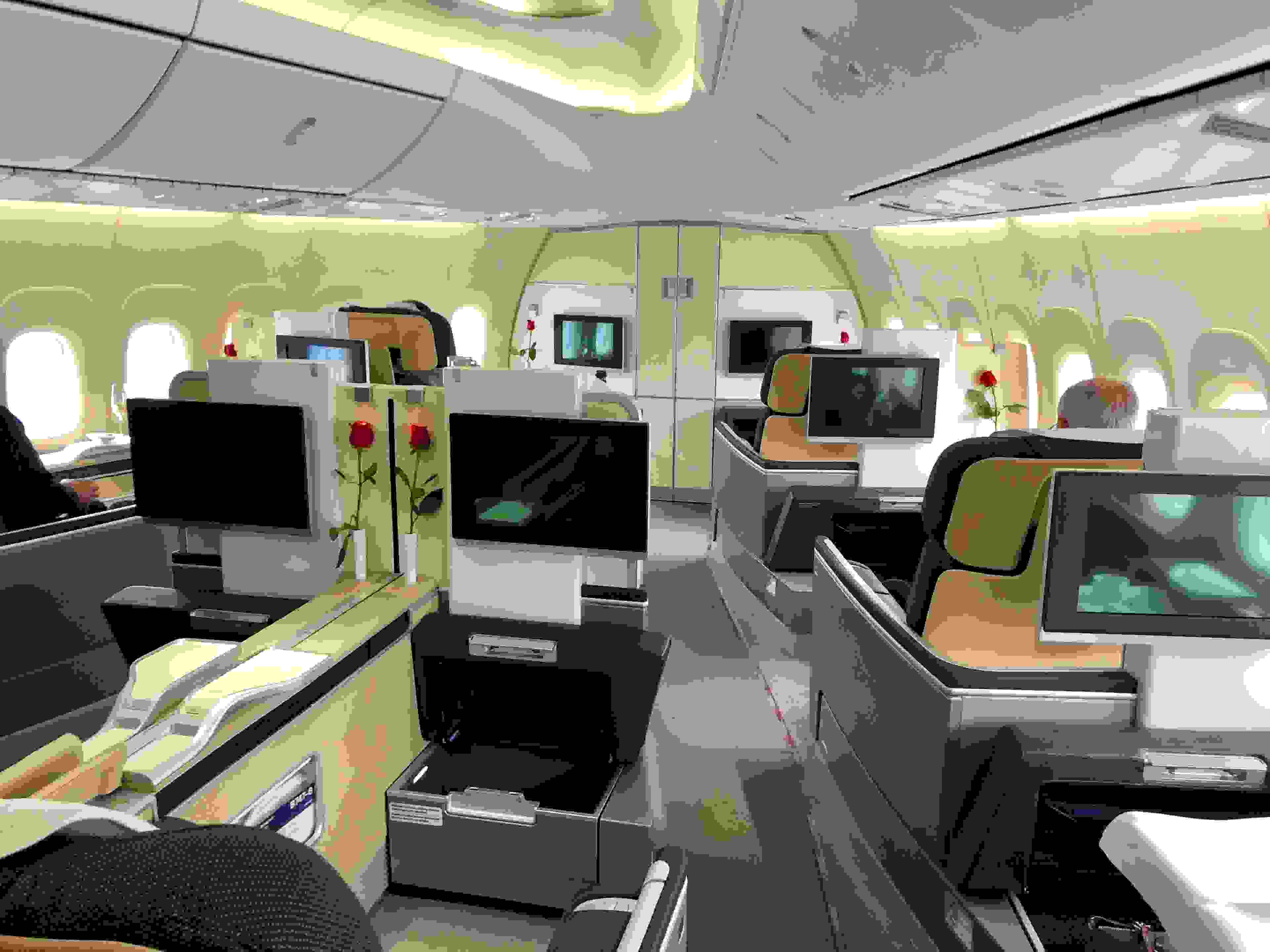 Lufthansa first class sure looks like a nice way to travel long-haul. (Photo by Nick Ellis / The Points Guy)