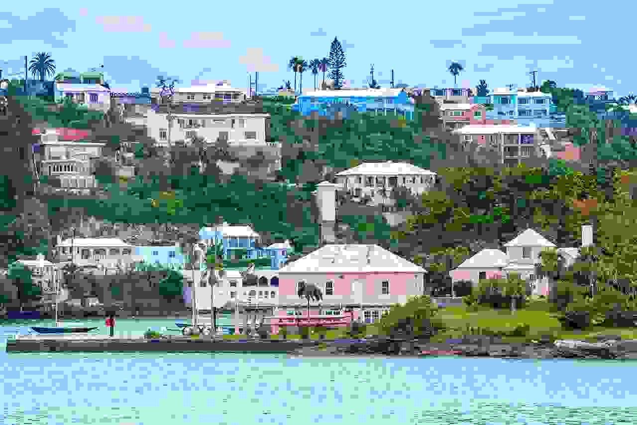 Colorful homes and hotels on this hillside in Hamilton, Bermuda. (Photo by andykazie / Getty Images)