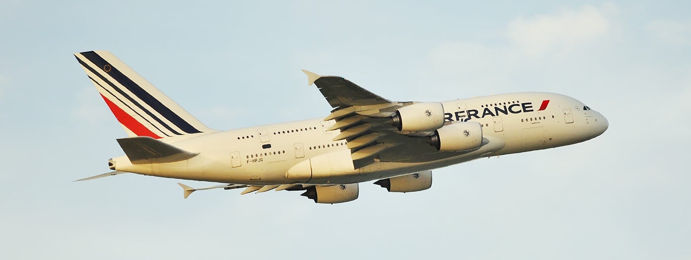 An Air France A380 takes off from New York JFK in July 2014 (Photo by Alberto Riva / The Points Guy)