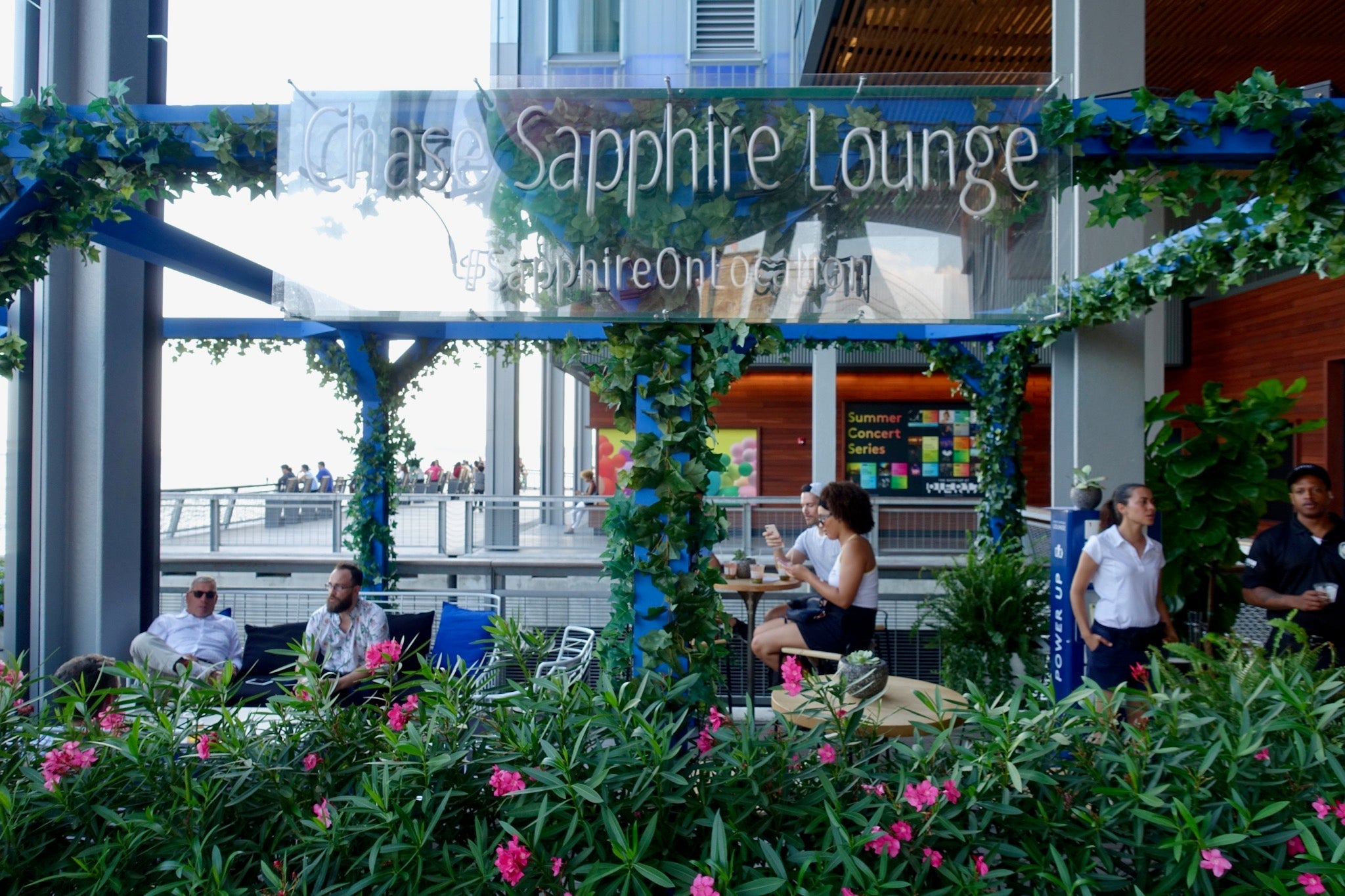 In summer 2018, Chase Sapphire also hosted a pop-up lounge at New York City's Pier 17. (Photo by Benji Stawski/The Points Guy)