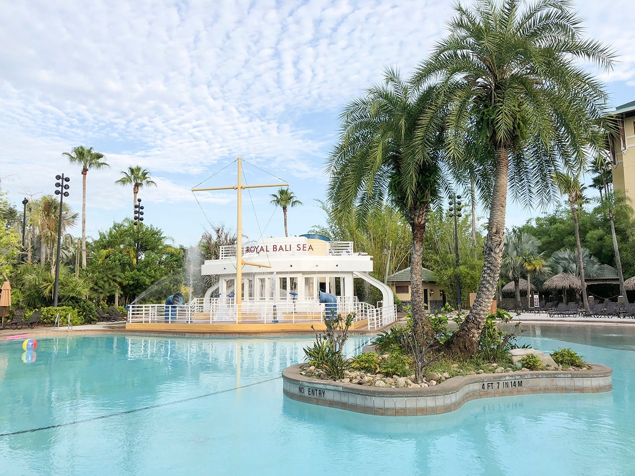 Pool at Loews Royal Pacific - get free Express Unlimited Passes