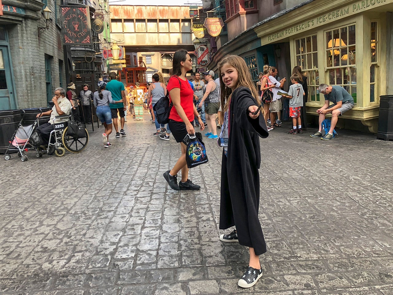 My oldest in full Harry Potter mode