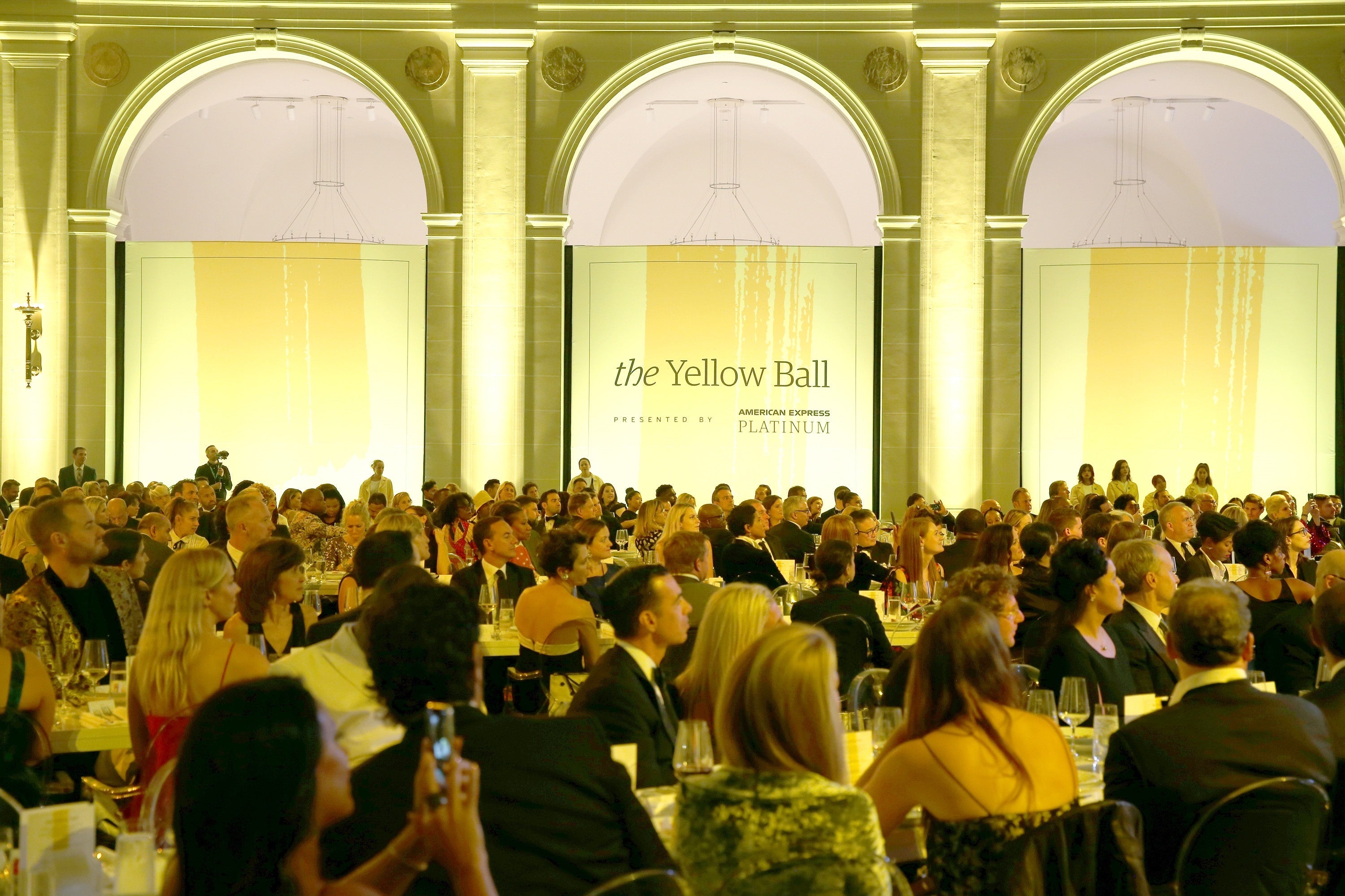 NEW YORK, NY - SEPTEMBER 10: Guests attend the Yellow Ball, hosted by American Express and Pharrell Williams, at the Brooklyn Museum on September 10, 2018 on September 10, 2018 in New York, New York. (Photo by Bennett Raglin/Getty Images for American Express)