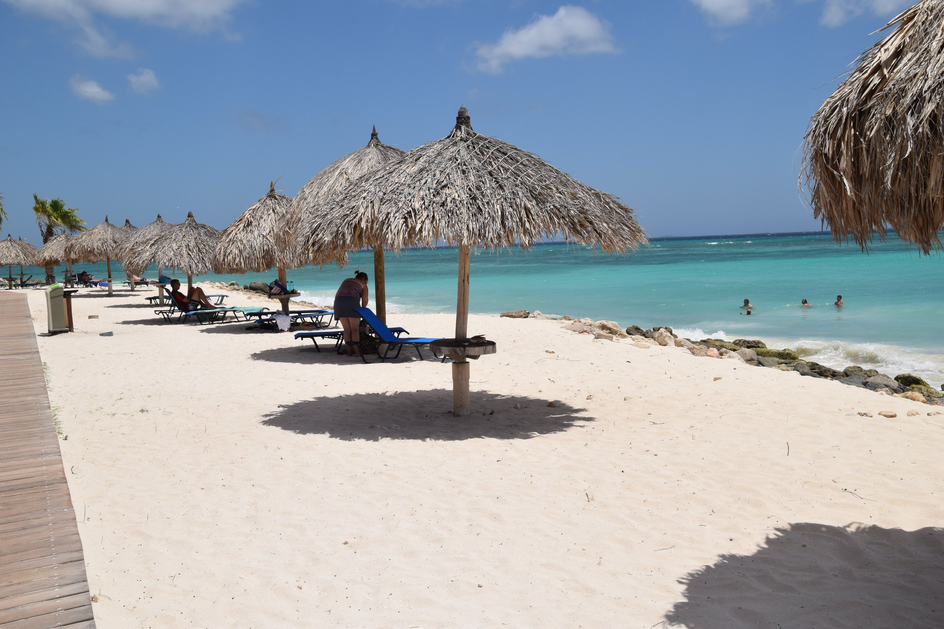 beach lounging in Aruba