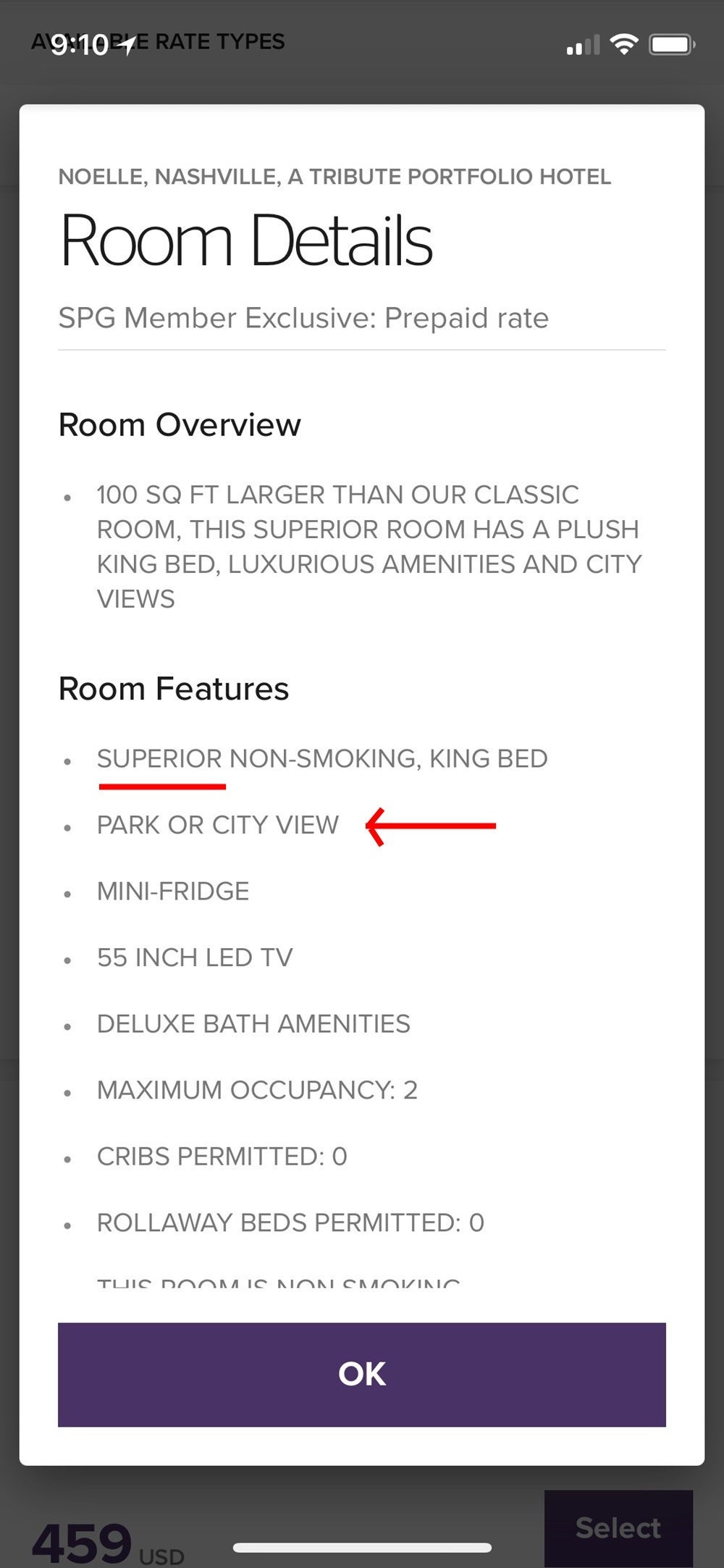 Superior rooms also supposedly come with views.
