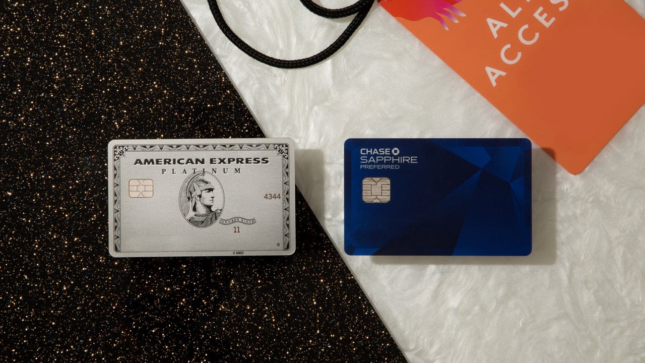 American Express Platinum_Chase Sapphire Preferred_Credit Card Still Life All Access
