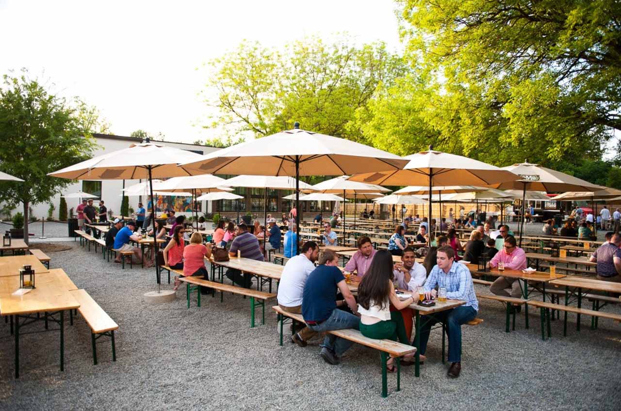 Relax in the biergarten. (Courtesy of the Olde Mecklenburg Brewery)