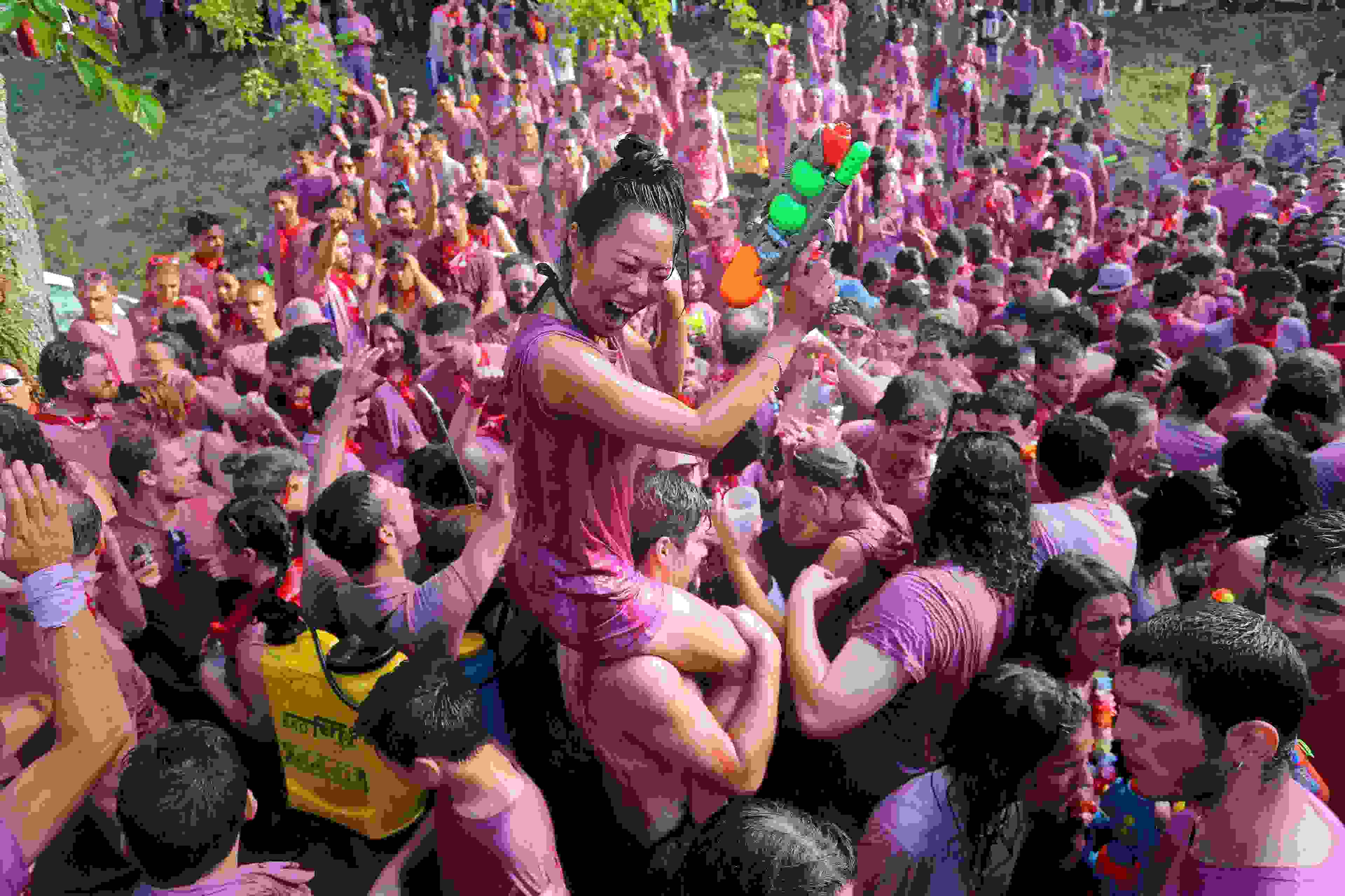 The Haro Wine Festival. (Photo by CESAR MANSO/AFP/Getty Images)