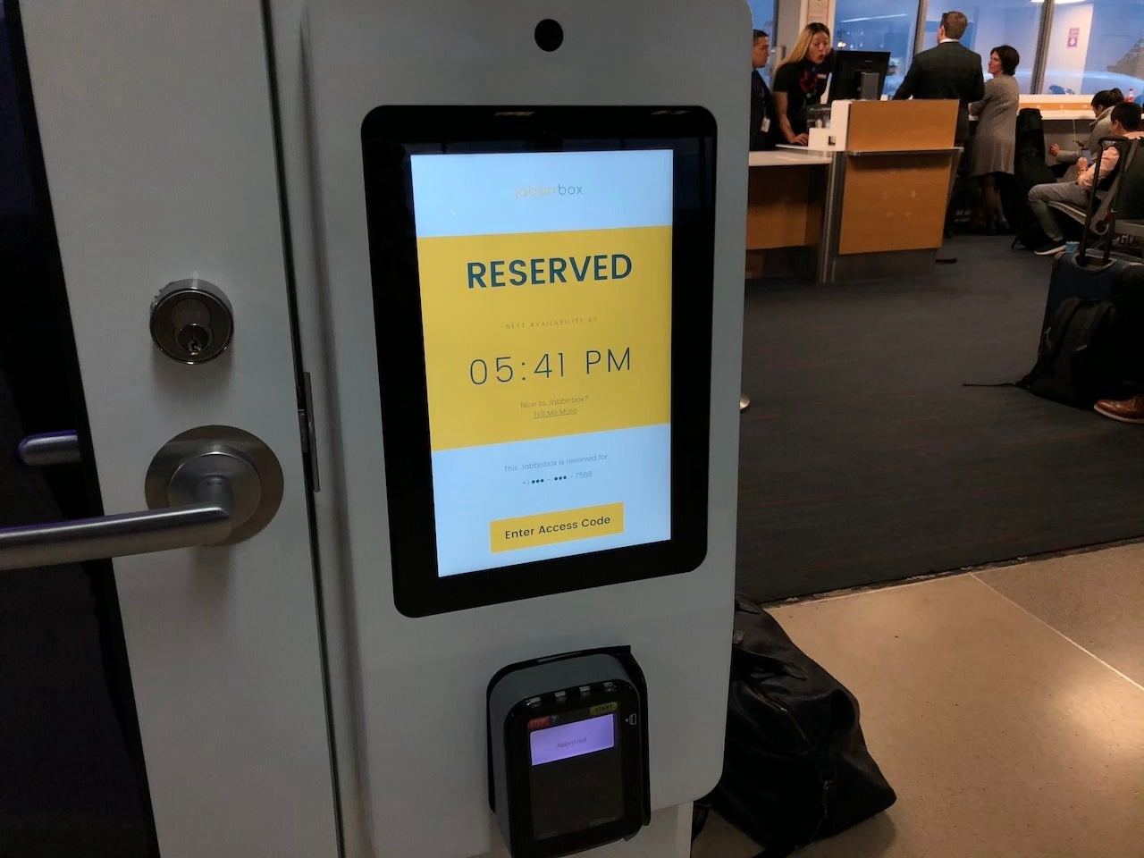 The Exterior Touch Panel Through Which Reservations are Handled