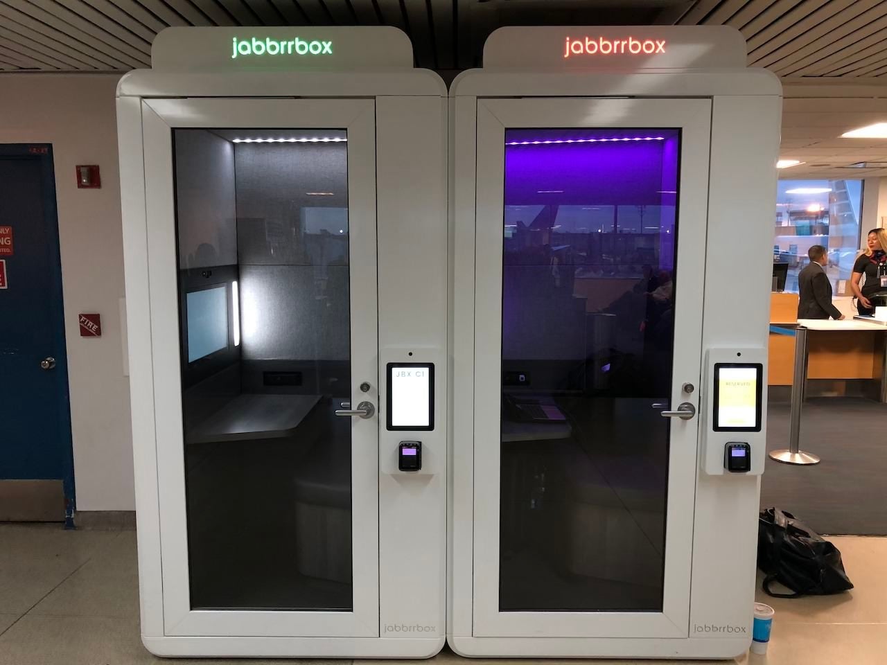 The Two Jabbrrbox Pods Available in Concourse C at New York-LaGuardia Airport