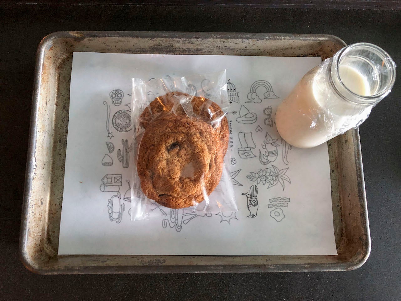 Free cookies sent up at the Kimpton Van Zandt