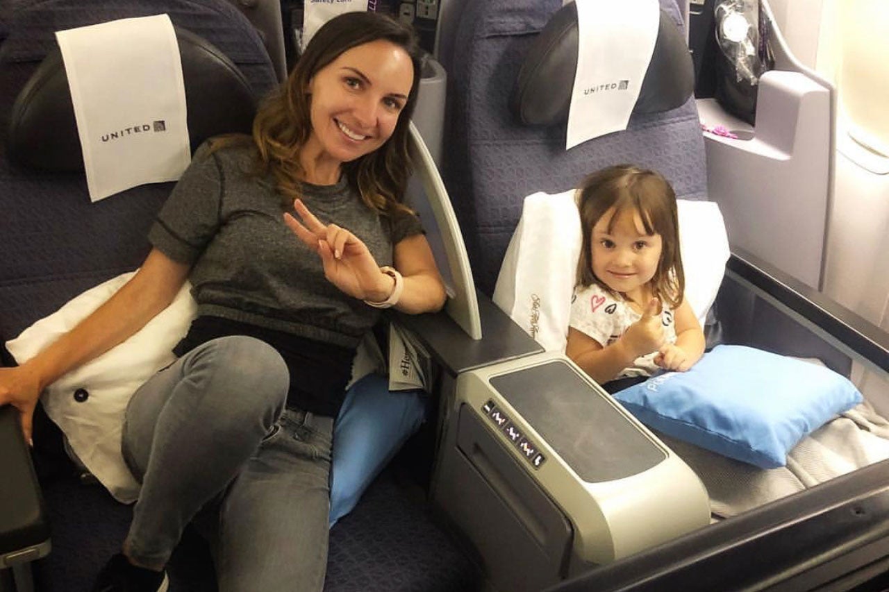 flying business class with kids