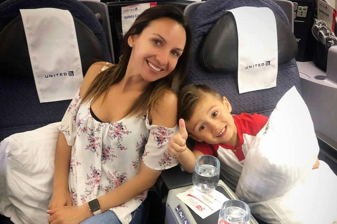 flying business class with kids