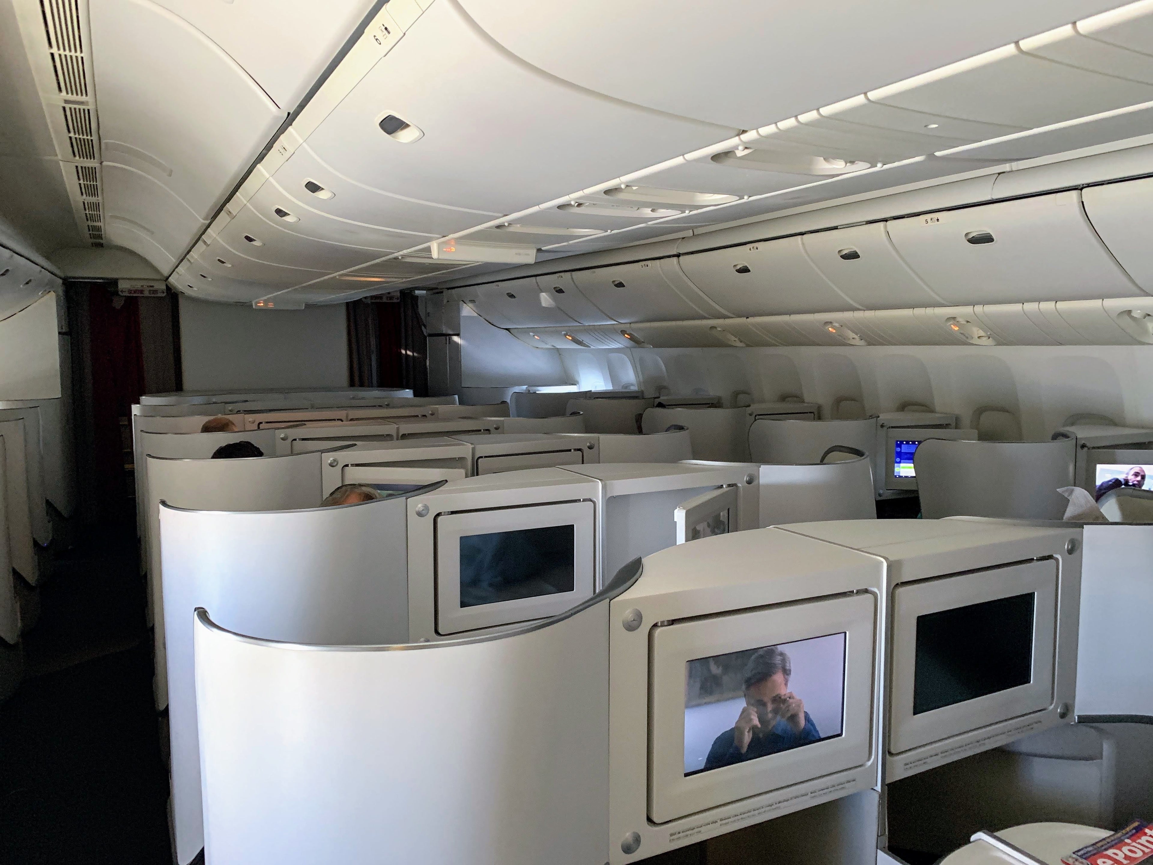 Air France Boeing 777 Forward Business Class rear facing
