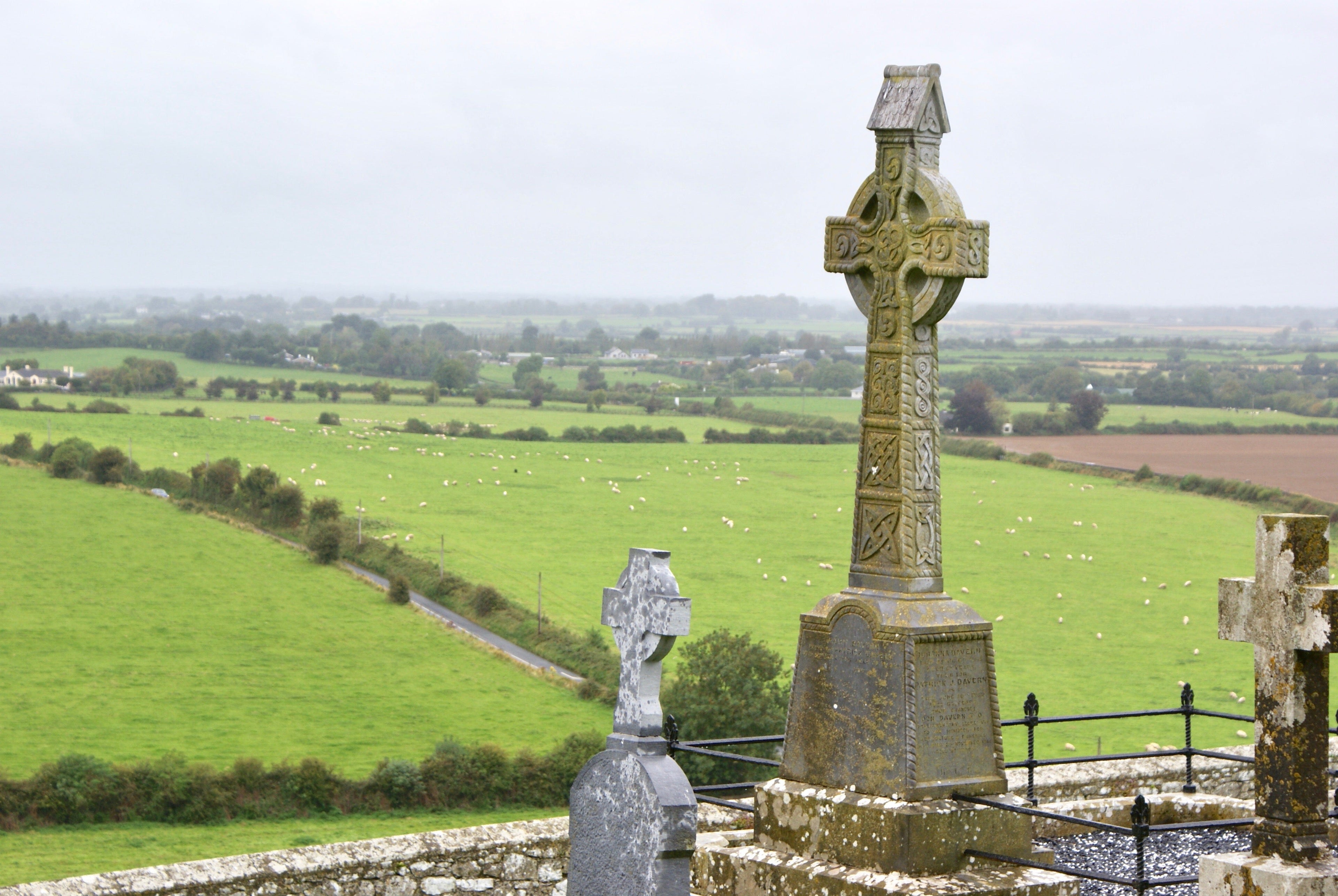 view of Irish countryside from above