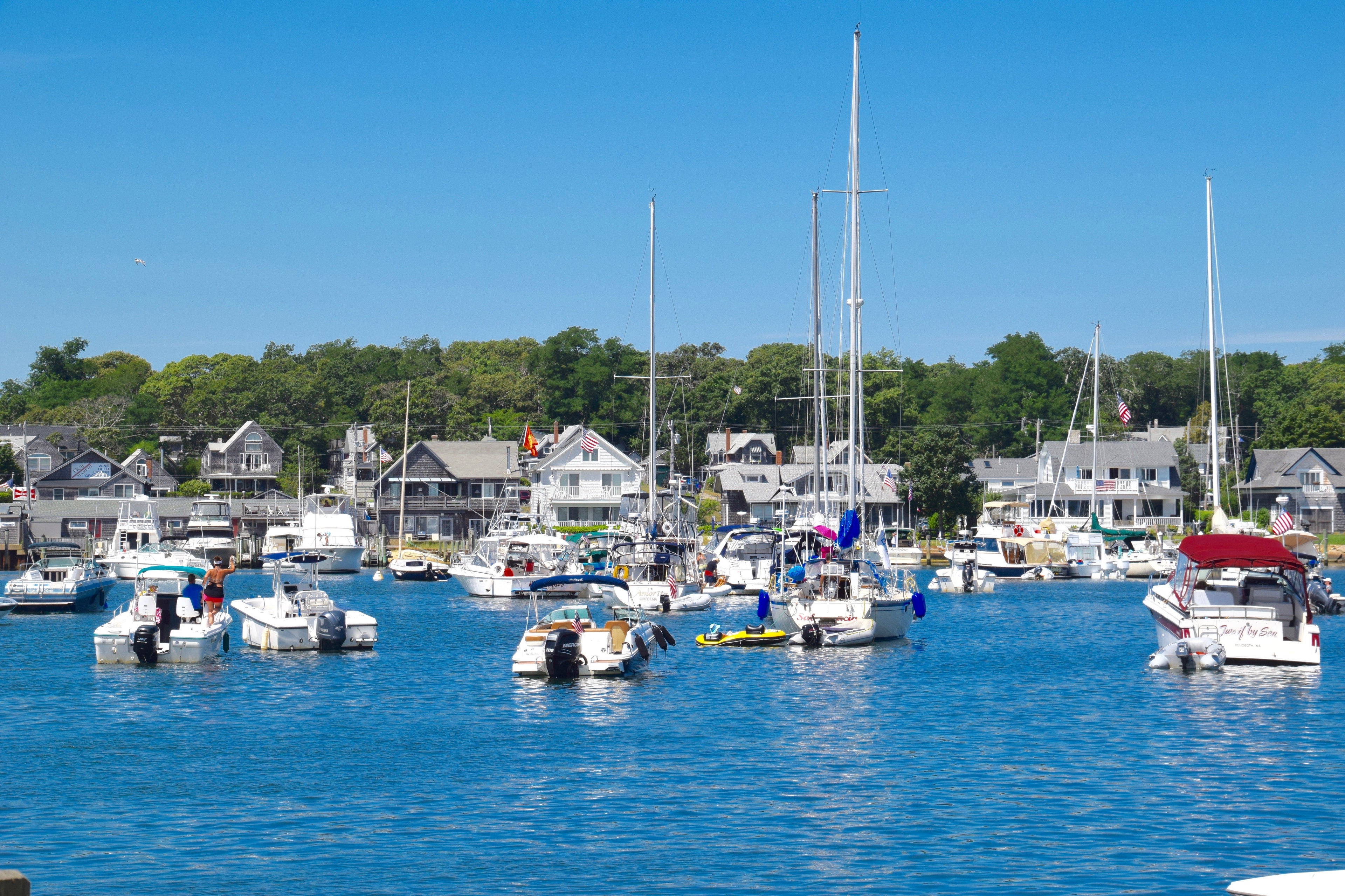 Martha's Vineyard boats in bay