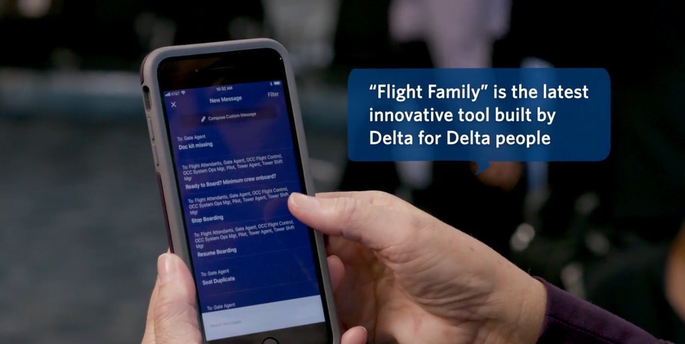 Delta's Flight Family Communication app