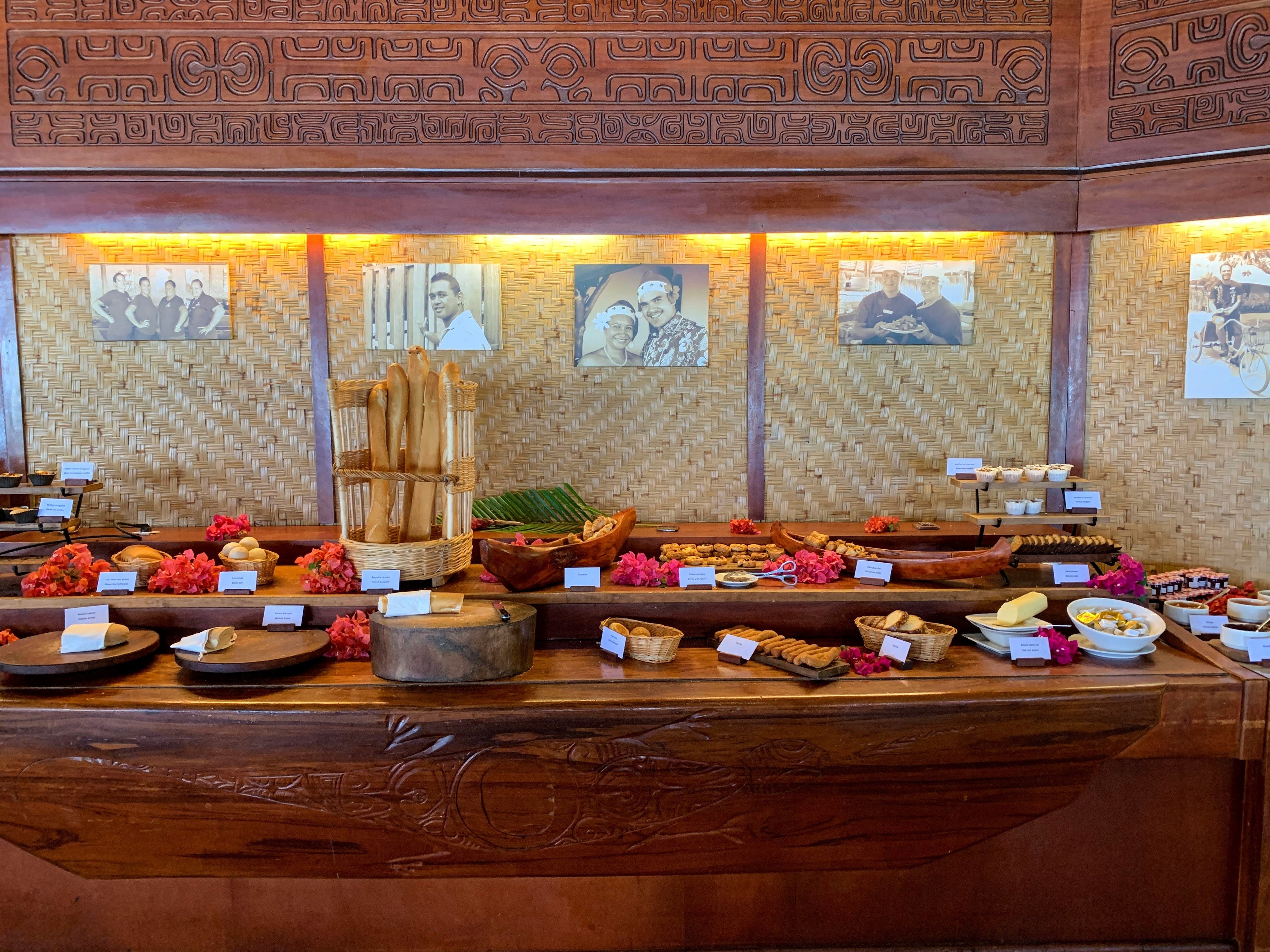 Hilton Moorea Lagoon Resort and Spa - arii vahine breakfast buffet bread