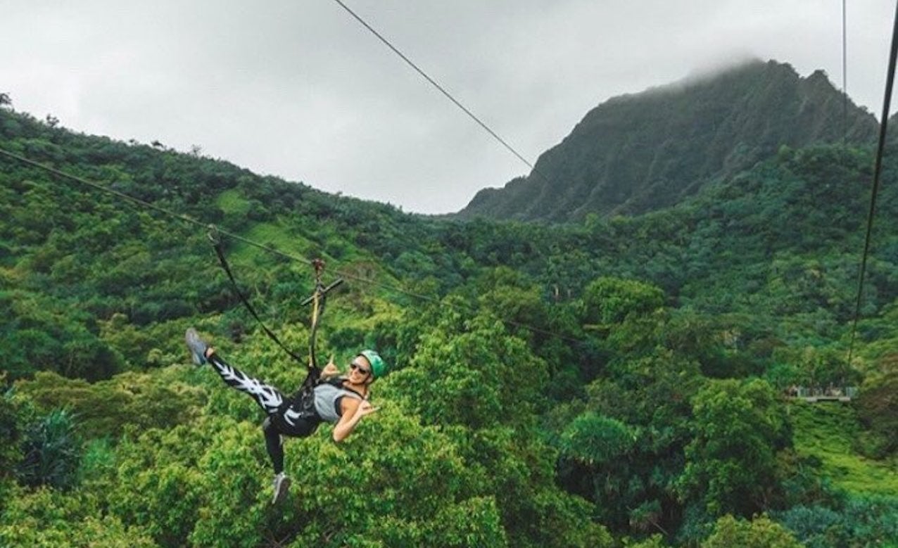 Kualoa Ranch Zipline. (Photo courtsy of Kualoa Ranch)