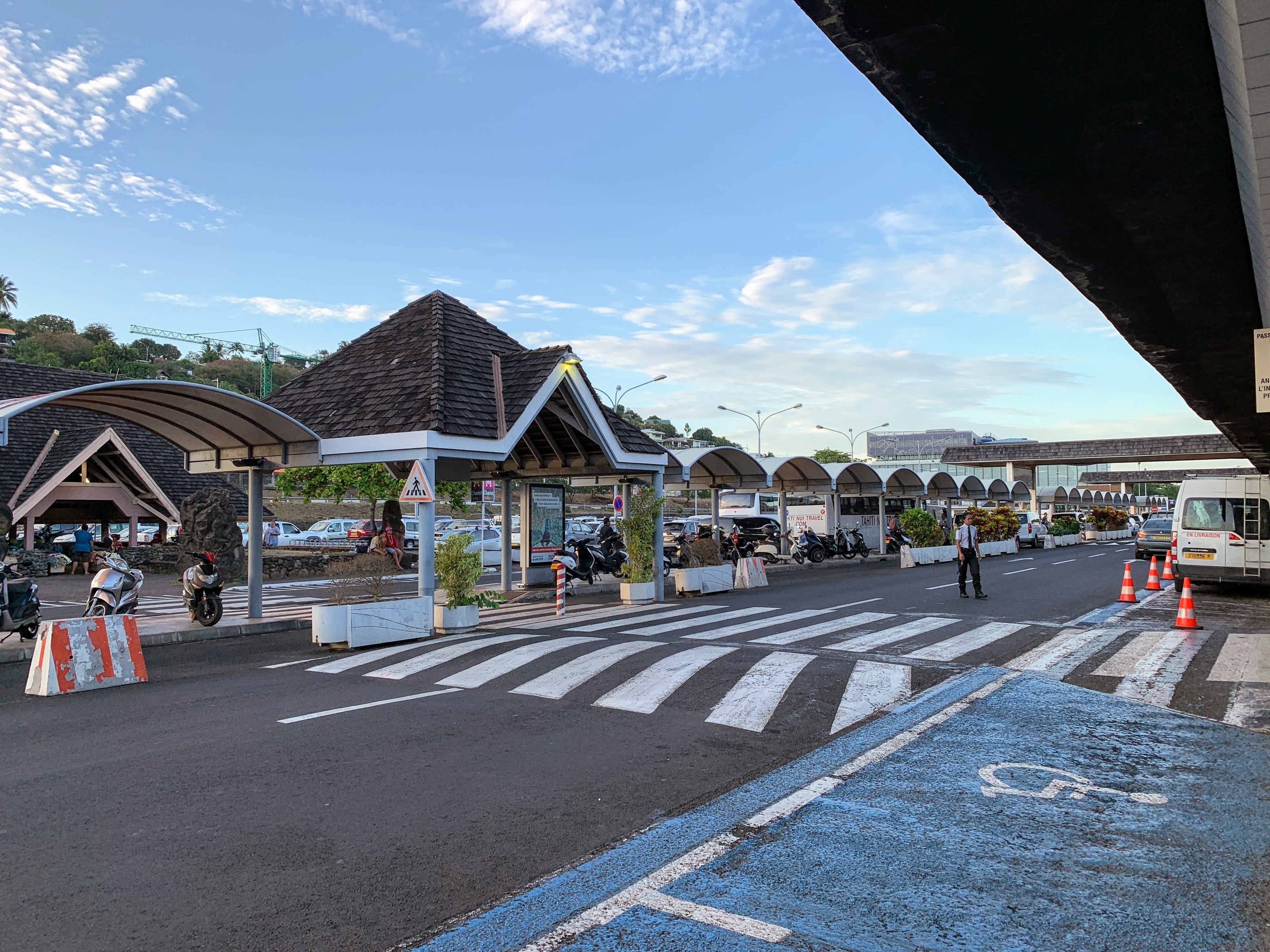 Papeete Tahiti PPT Airport Departure Drop-off Zone