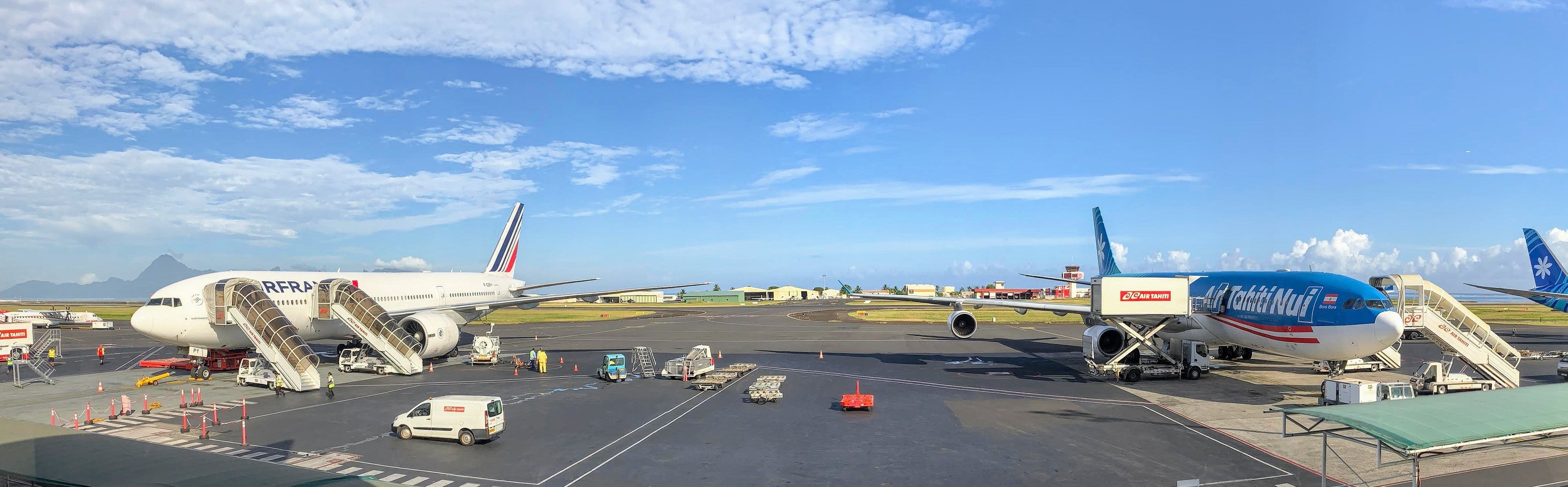 Papeete Tahiti PPT Lounge Planespotting Air France Air Tahiti Nui