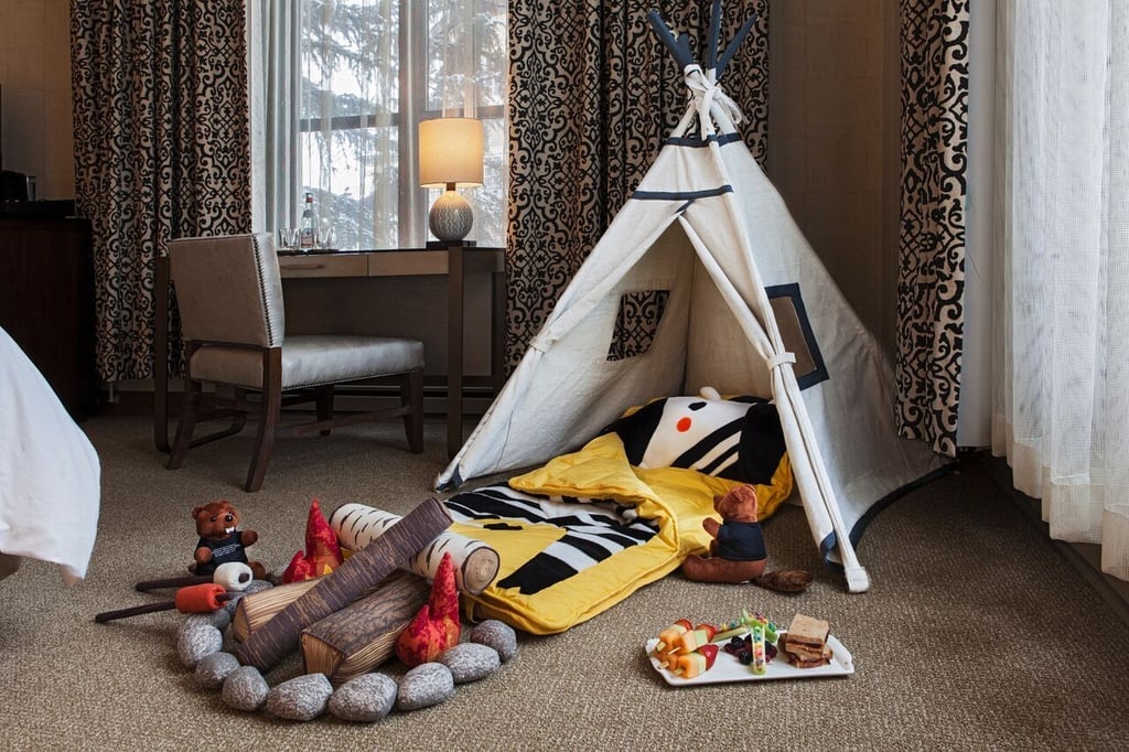 In-room tents at Park Hyatt Beaver Creek. Image courtesy of the hotel.