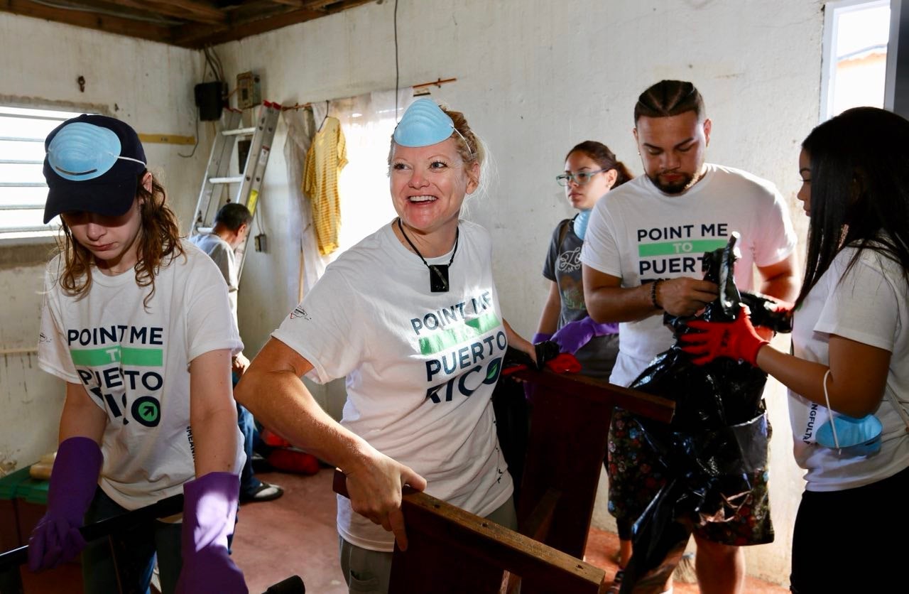 TPG crew helps rebuild hurricane destroyed homes in San Juan's La Perla, Puerto Rico.