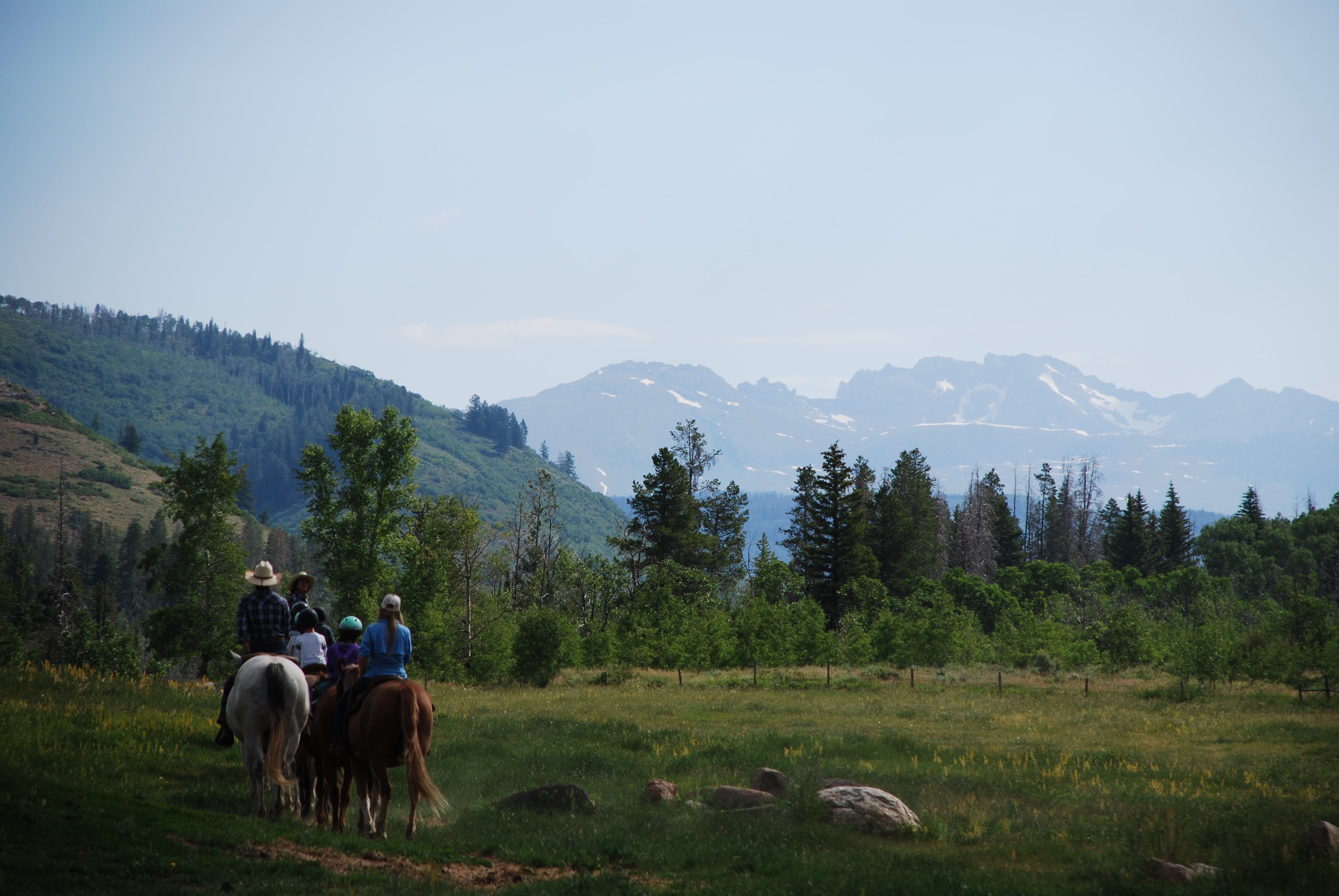 The Home Ranch family horse trail ride Colorado