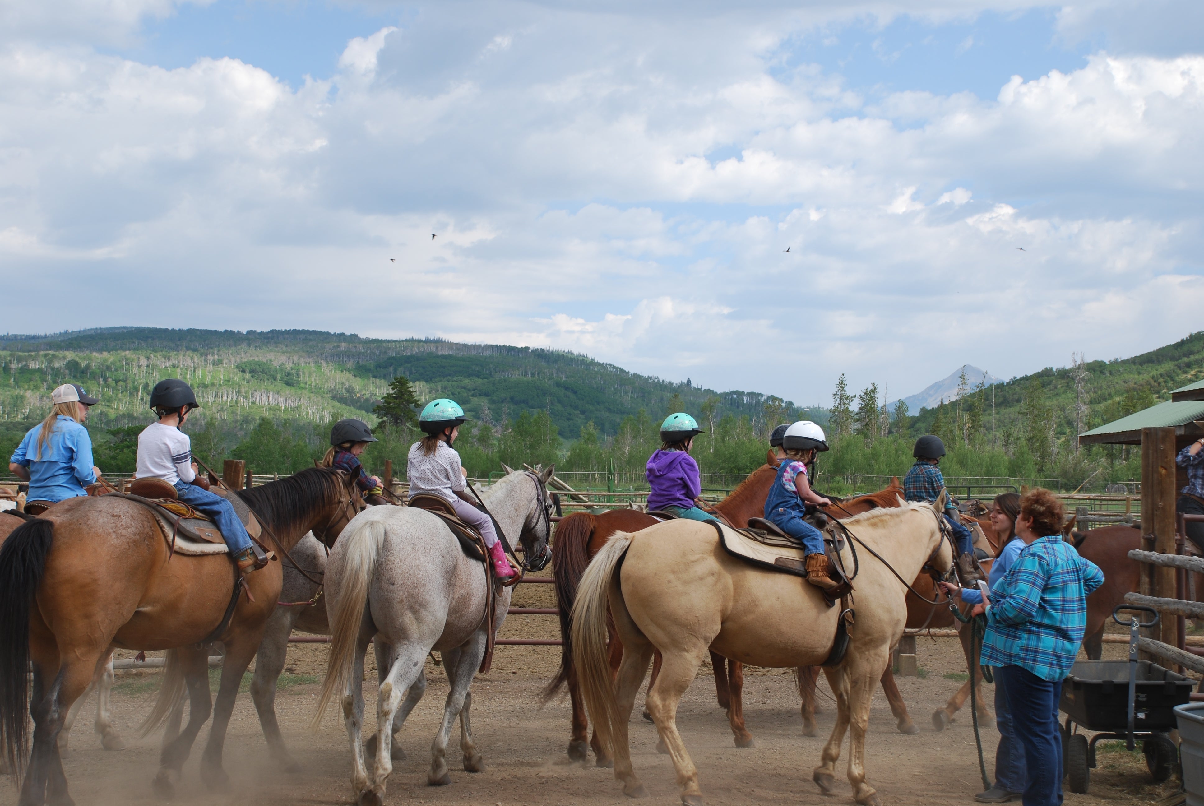 The Home Ranch kids horseback