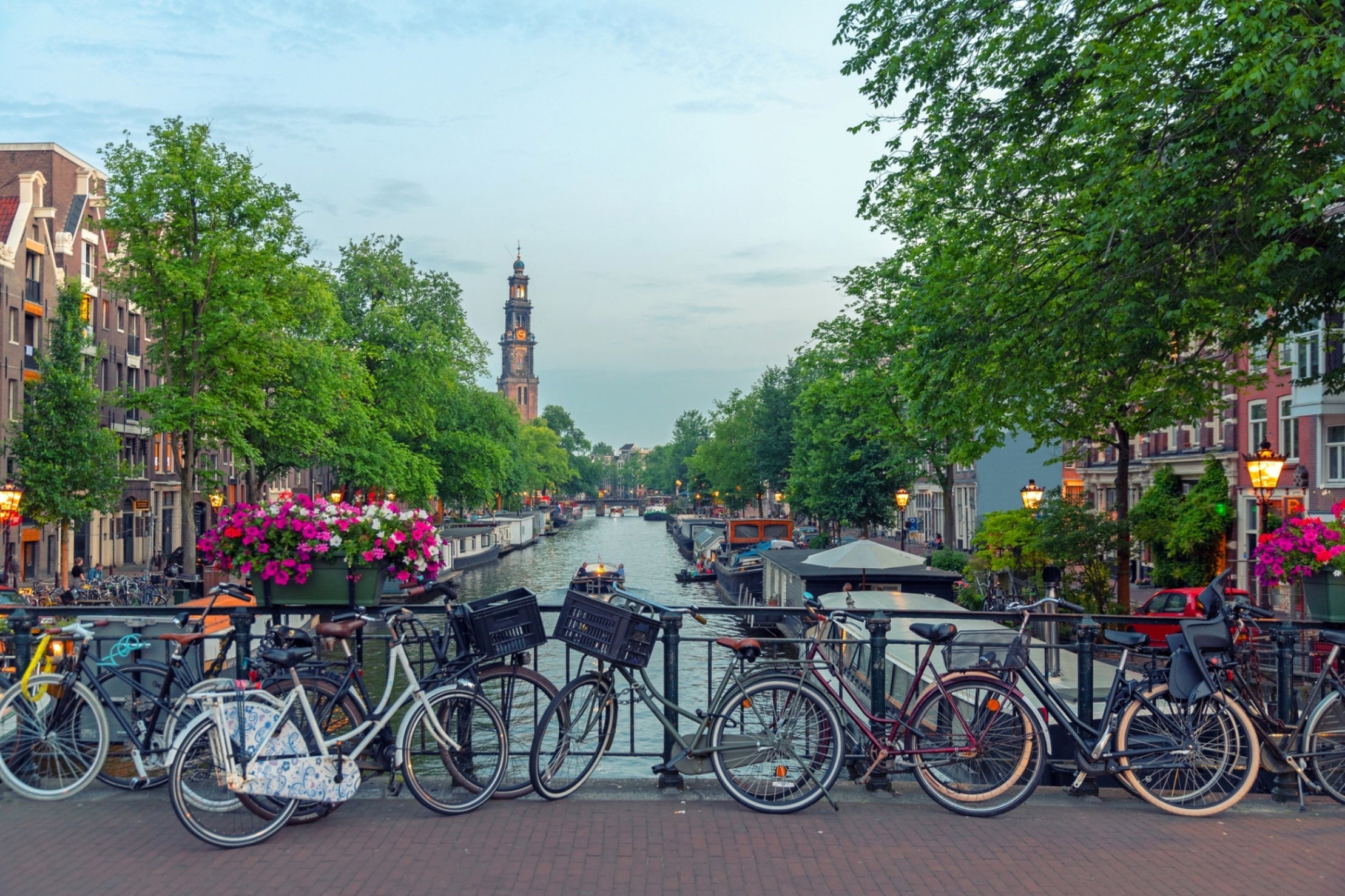 bicycles on bridge