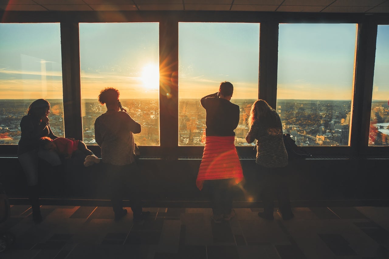 The Skywalk Observatory in Boston, MA. (Photo via Shutterstock)
