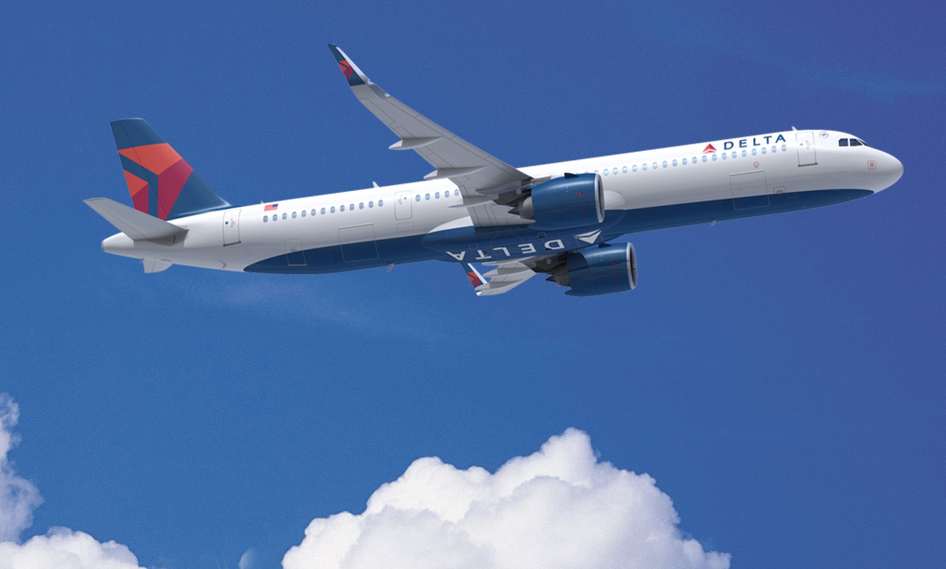 Delta A321neo flying