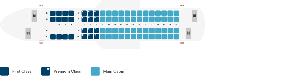 Embraer 175 Seat Map via Alaska Airlines