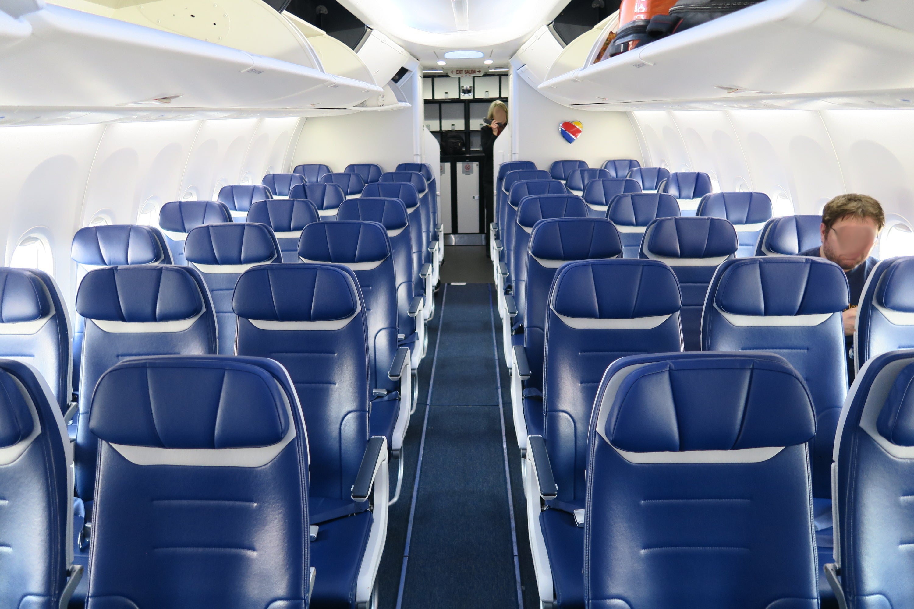 The back of the aircraft was empty when I boarded as A44.