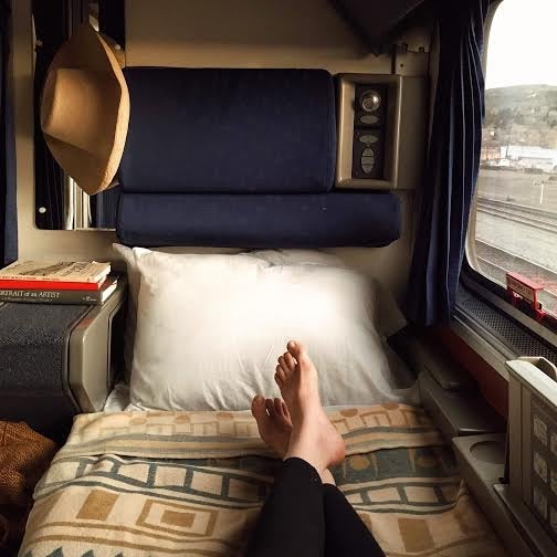 Amtrak roomette. Image courtesy of Amtrak.