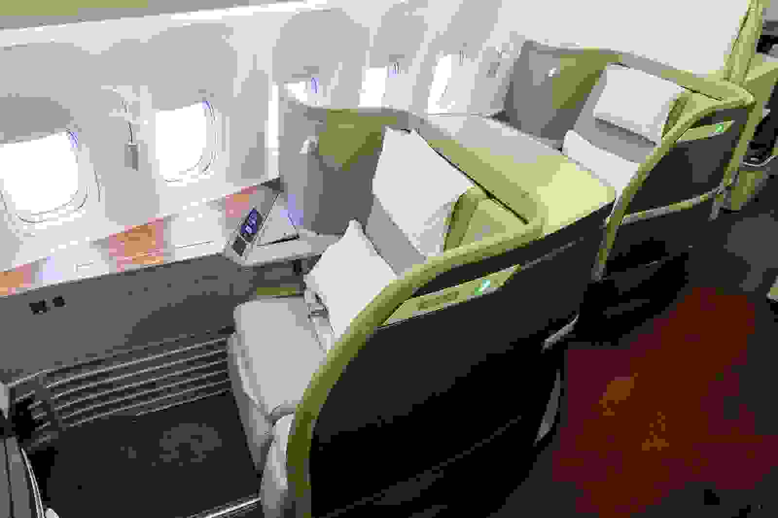 Cathay First Class on a 777-300ER. (Photo by JT Genter / The Points Guy)