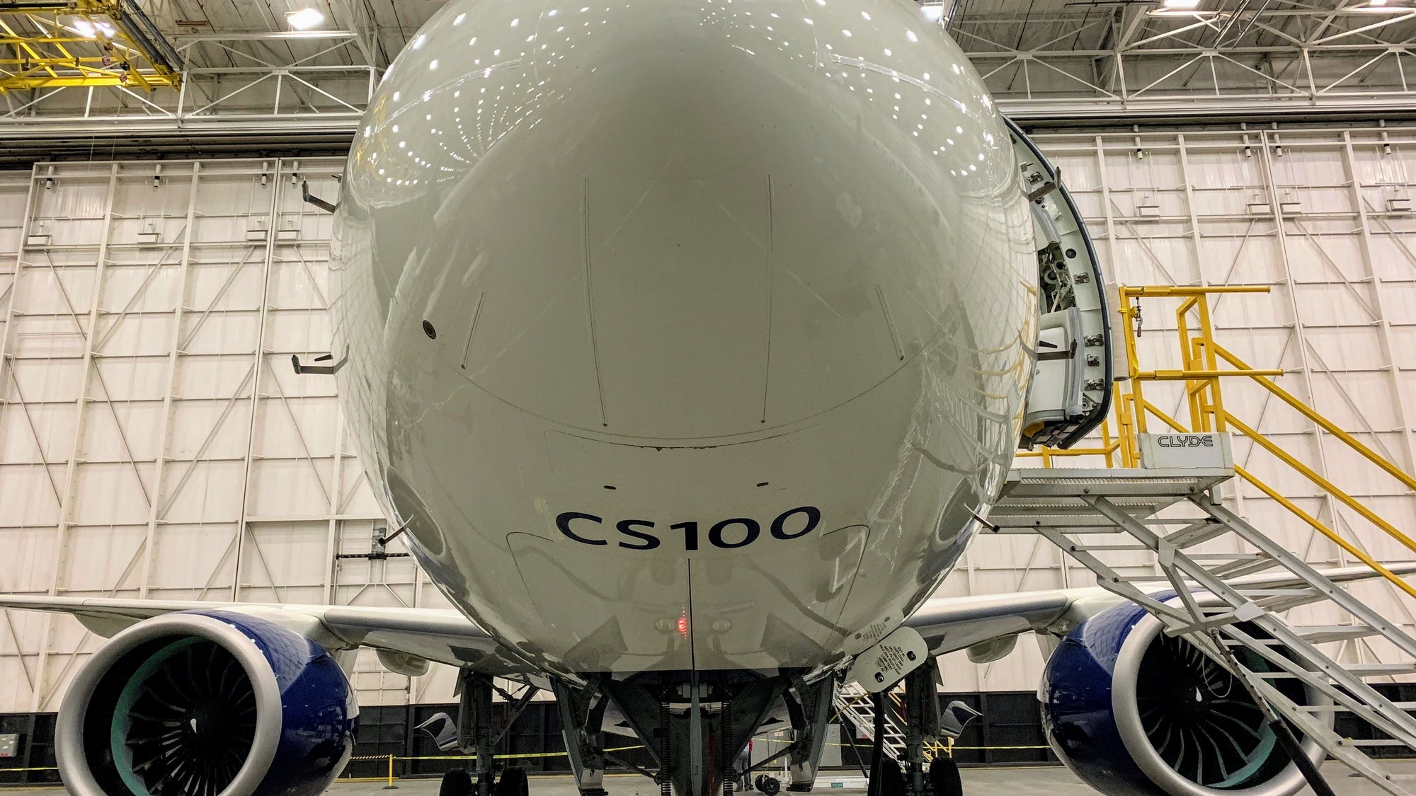 Delta Airbus A220 C Series CS100 Preview at ATL - nose cone