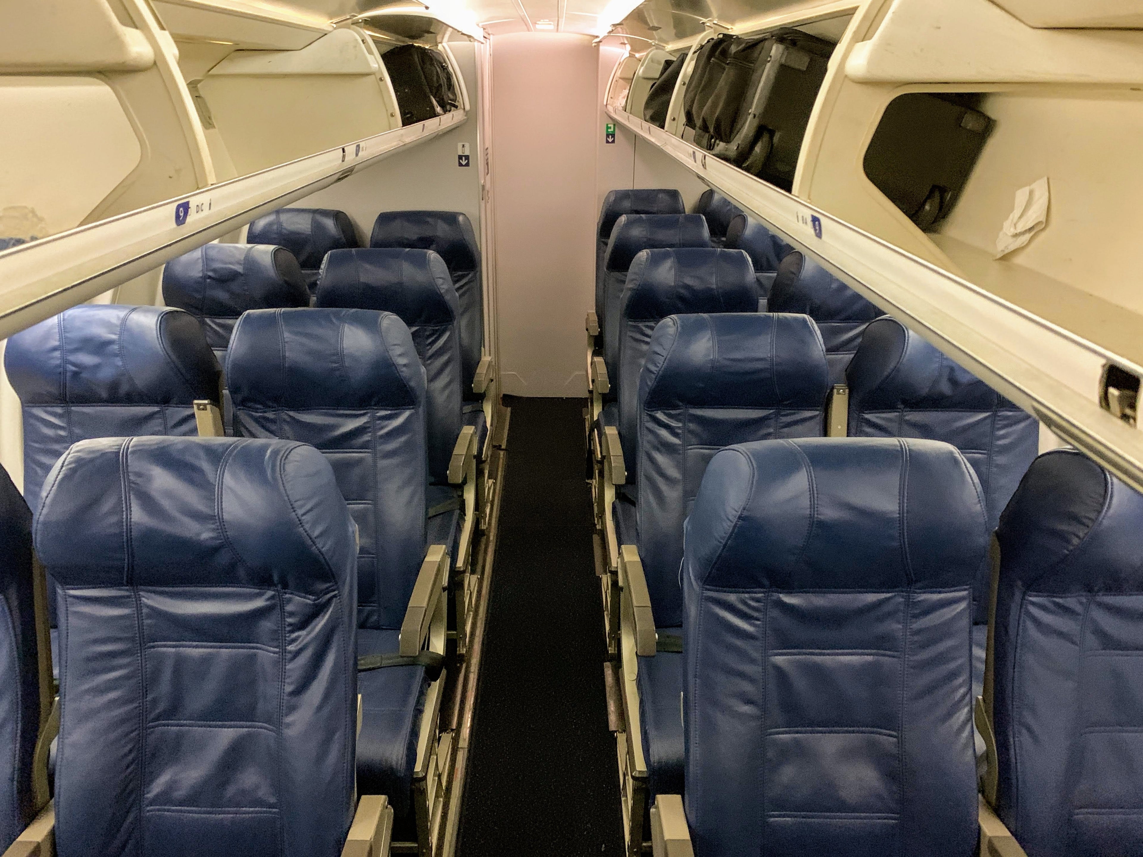 Economy seating on a Delta Connection CRJ200 (Photo by Darren Murph / The Points Guy)