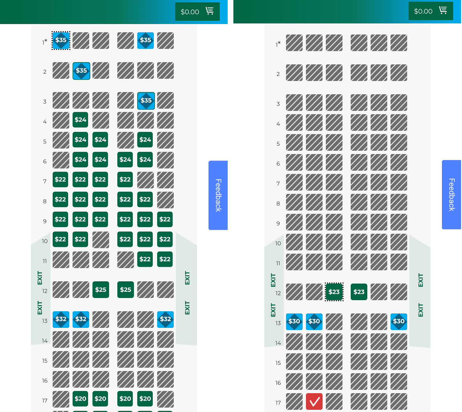 airplane seat map