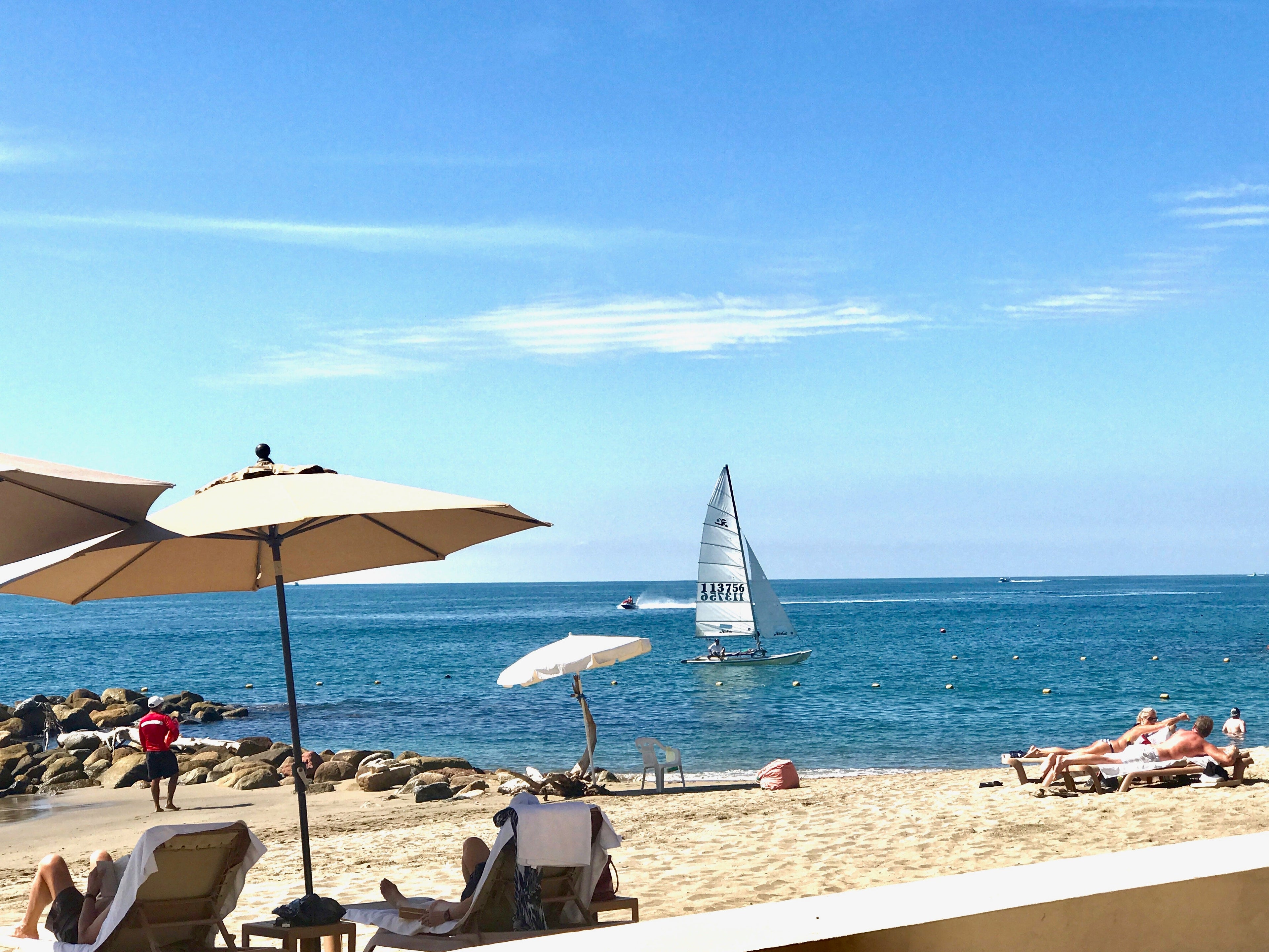 beach and sailboat in Puerto Vallarta