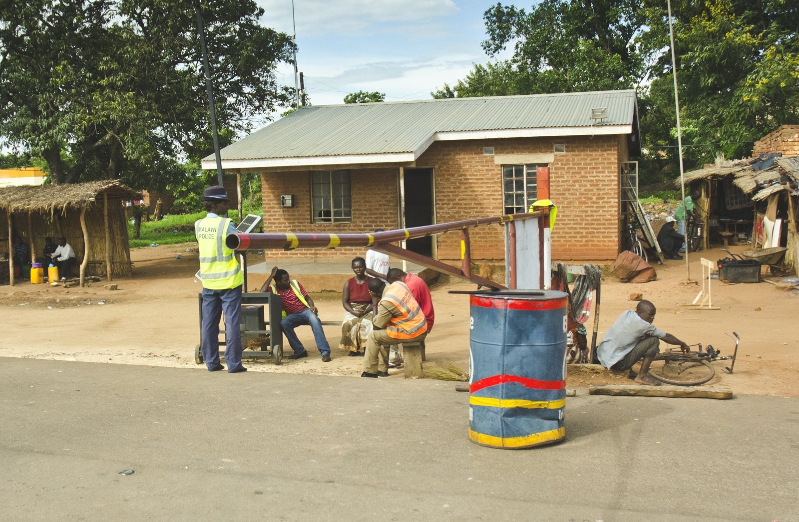A police road block in Malawi. (Photo via Shutterstock)