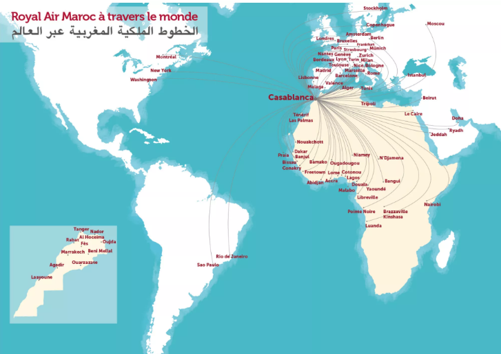 Screengrab from Royal Air Maroc's site.