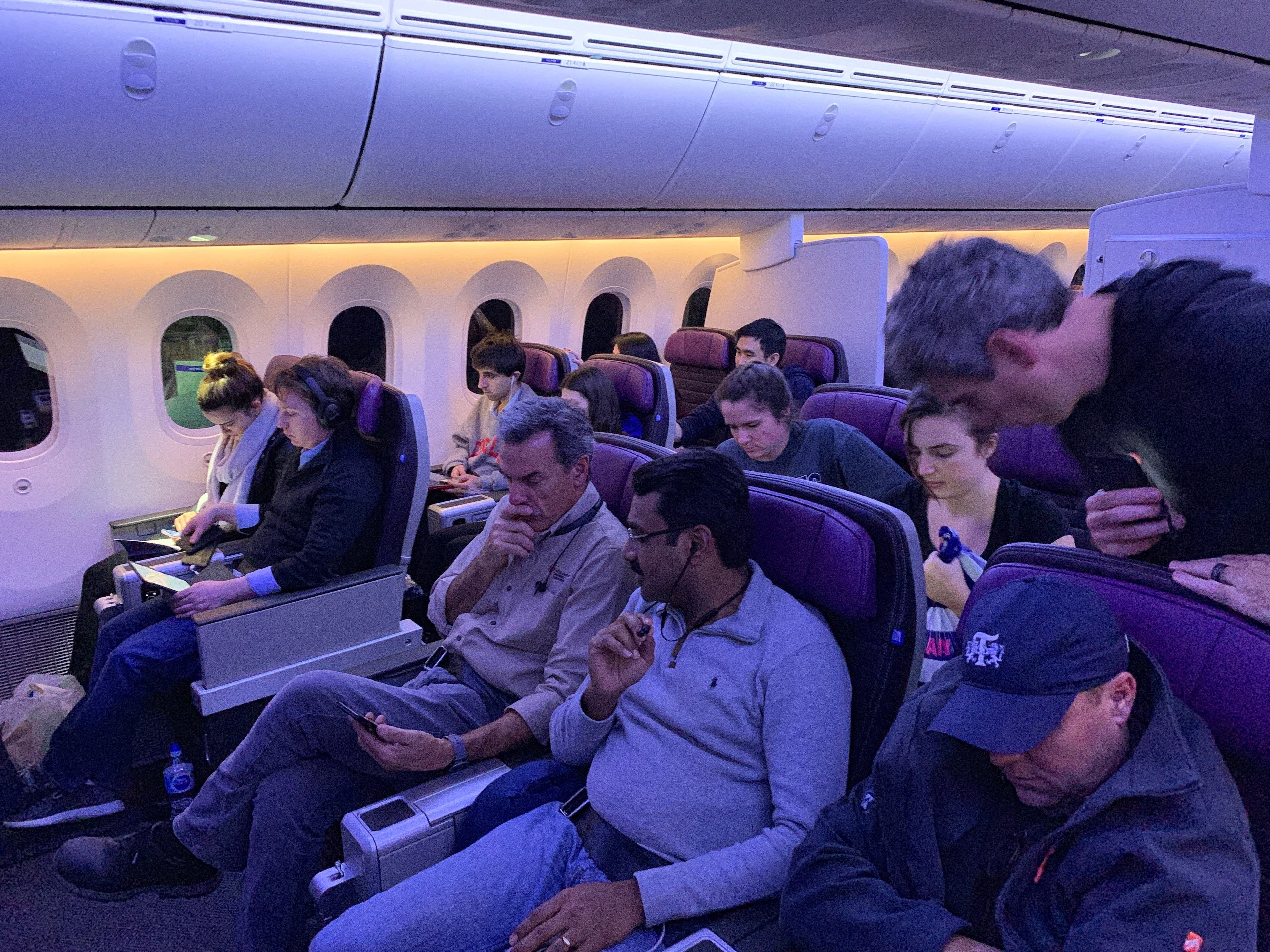 Even Premium Plus passengers were excitedly chatting about the new aircraft