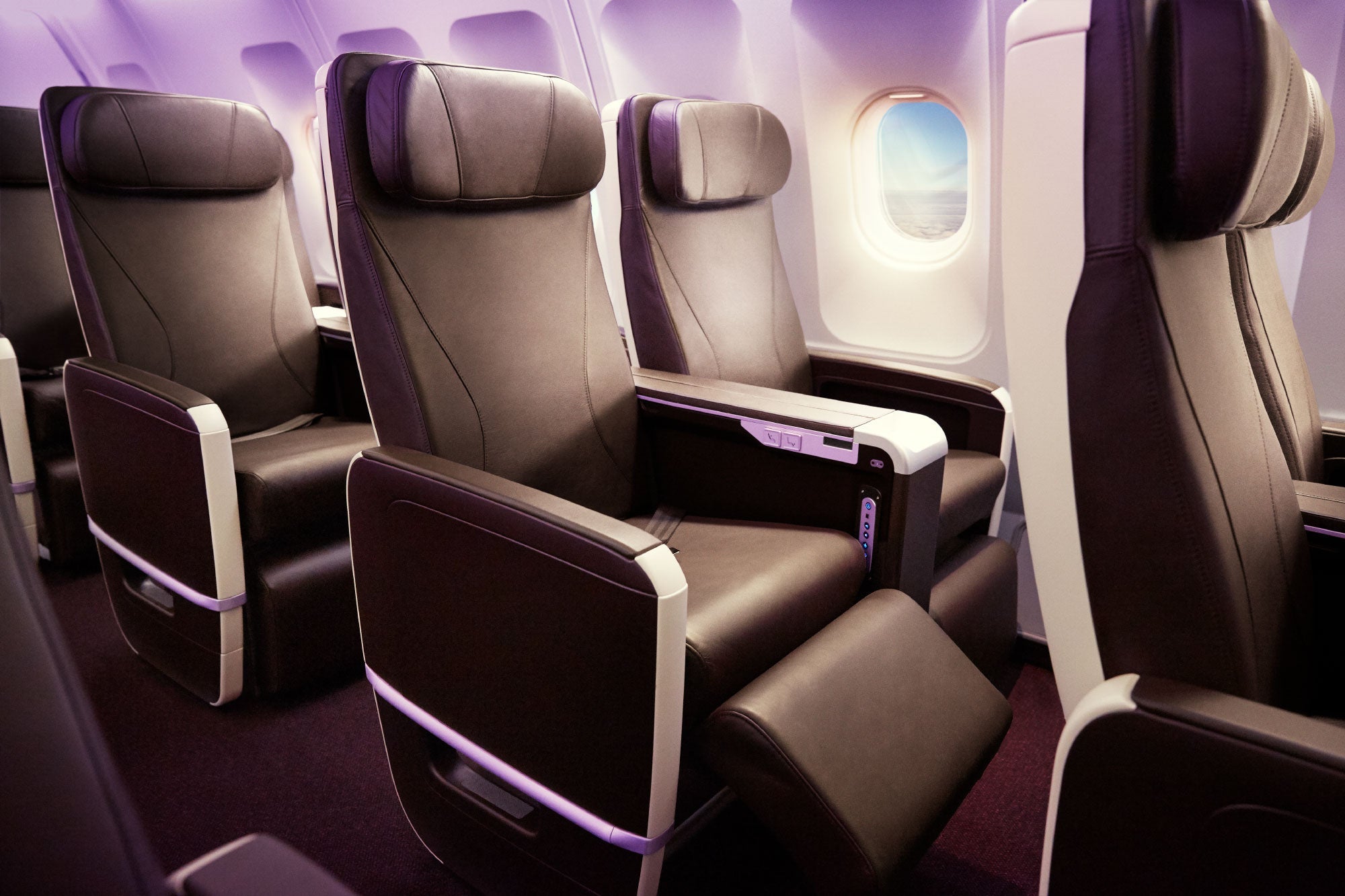 Virgin Atlantic's new premium-economy cabin. Photo courtesy of Virgin Atlantic.